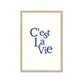 Picture of Cest La Vie in Blue _GroupedProduct_Rectangle_Portrait_Framed_Matted_