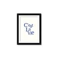Picture of Cest La Vie in Blue _GroupedProduct_Rectangle_Portrait_Framed_Matted_
