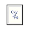 Picture of Cest La Vie in Blue _GroupedProduct_Rectangle_Portrait_Framed_Matted_