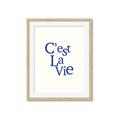 Picture of Cest La Vie in Blue _GroupedProduct_Rectangle_Portrait_Framed_Matted_