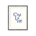 Picture of Cest La Vie in Blue _GroupedProduct_Rectangle_Portrait_Framed_Matted_
