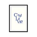 Picture of Cest La Vie in Blue _GroupedProduct_Rectangle_Portrait_Framed_Matted_