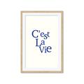 Picture of Cest La Vie in Blue _GroupedProduct_Rectangle_Portrait_Framed_Matted_