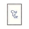 Picture of Cest La Vie in Blue _GroupedProduct_Rectangle_Portrait_Framed_Matted_