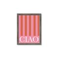 Picture of Ciao Stripes in Pink _GroupedProduct_Rectangle_Portrait_Framed_Matted_
