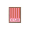 Picture of Ciao Stripes in Pink _GroupedProduct_Rectangle_Portrait_Framed_Matted_