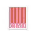 Picture of Ciao Stripes in Pink _GroupedProduct_Rectangle_Portrait_Framed_Matted_