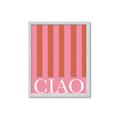 Picture of Ciao Stripes in Pink _GroupedProduct_Rectangle_Portrait_Framed_Matted_
