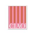 Picture of Ciao Stripes in Pink _GroupedProduct_Rectangle_Portrait_Framed_Matted_