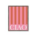 Picture of Ciao Stripes in Pink _GroupedProduct_Rectangle_Portrait_Framed_Matted_