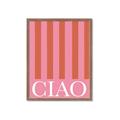 Picture of Ciao Stripes in Pink _GroupedProduct_Rectangle_Portrait_Framed_Matted_