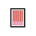 Picture of Ciao Stripes in Pink _GroupedProduct_Rectangle_Portrait_Framed_Matted_