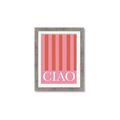 Picture of Ciao Stripes in Pink _GroupedProduct_Rectangle_Portrait_Framed_Matted_