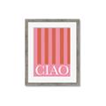 Picture of Ciao Stripes in Pink _GroupedProduct_Rectangle_Portrait_Framed_Matted_