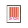 Picture of Ciao Stripes in Pink _GroupedProduct_Rectangle_Portrait_Framed_Matted_