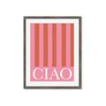 Picture of Ciao Stripes in Pink _GroupedProduct_Rectangle_Portrait_Framed_Matted_