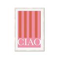 Picture of Ciao Stripes in Pink _GroupedProduct_Rectangle_Portrait_Framed_Matted_