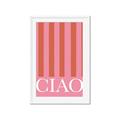 Picture of Ciao Stripes in Pink _GroupedProduct_Rectangle_Portrait_Framed_Matted_