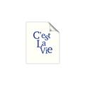 Picture of Cest La Vie in Blue _GroupedProduct_Rectangle_Portrait_Unframed_Print_Only_