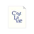 Picture of Cest La Vie in Blue _GroupedProduct_Rectangle_Portrait_Unframed_Print_Only_
