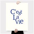 Picture of Cest La Vie in Blue _GroupedProduct_Rectangle_Portrait_Canvas_