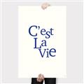 Picture of Cest La Vie in Blue _GroupedProduct_Rectangle_Portrait_Canvas_