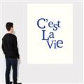 Picture of Cest La Vie in Blue _GroupedProduct_Rectangle_Portrait_Canvas_