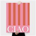 Picture of Ciao Stripes in Pink _GroupedProduct_Rectangle_Portrait_Canvas_