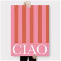 Picture of Ciao Stripes in Pink _GroupedProduct_Rectangle_Portrait_Canvas_