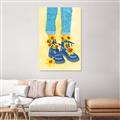 Picture of Sunflower Walk in Blue Shoes _GroupedProduct_Rectangle_Portrait_Canvas_