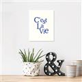 Picture of Cest La Vie in Blue _GroupedProduct_Rectangle_Portrait_Canvas_
