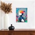 Picture of Luminous Blue Girl _GroupedProduct_Rectangle_Portrait_Canvas_Framed_