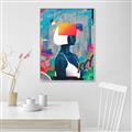 Picture of Luminous Blue Girl _GroupedProduct_Rectangle_Portrait_Canvas_Framed_