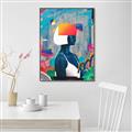 Picture of Luminous Blue Girl _GroupedProduct_Rectangle_Portrait_Canvas_Framed_