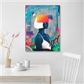 Picture of Luminous Blue Girl _GroupedProduct_Rectangle_Portrait_Canvas_Framed_