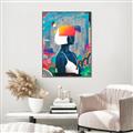 Picture of Luminous Blue Girl _GroupedProduct_Rectangle_Portrait_Canvas_Framed_
