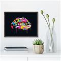 Picture of Graffiti Glow Lips _GroupedProduct_Rectangle_Landscape_Canvas_Framed_