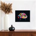 Picture of Graffiti Glow Lips _GroupedProduct_Rectangle_Landscape_Canvas_Framed_
