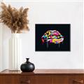 Picture of Graffiti Glow Lips _GroupedProduct_Rectangle_Landscape_Canvas_Framed_
