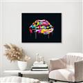 Picture of Graffiti Glow Lips _GroupedProduct_Rectangle_Landscape_Canvas_Framed_