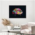 Picture of Graffiti Glow Lips _GroupedProduct_Rectangle_Landscape_Canvas_Framed_