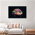 Picture of Graffiti Glow Lips _GroupedProduct_Rectangle_Landscape_Canvas_Framed_