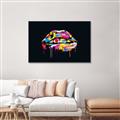 Picture of Graffiti Glow Lips _GroupedProduct_Rectangle_Landscape_Canvas_Framed_