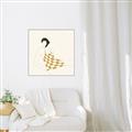 Picture of Lady in Squares _GroupedProduct_Square_Canvas_Framed_