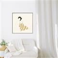 Picture of Lady in Squares _GroupedProduct_Square_Canvas_Framed_