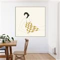Picture of Lady in Squares _GroupedProduct_Square_Canvas_Framed_