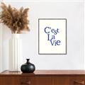 Picture of Cest La Vie in Blue _GroupedProduct_Rectangle_Portrait_Canvas_Framed_