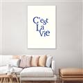 Picture of Cest La Vie in Blue _GroupedProduct_Rectangle_Portrait_Canvas_Framed_