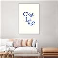 Picture of Cest La Vie in Blue _GroupedProduct_Rectangle_Portrait_Canvas_Framed_