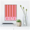 Picture of Ciao Stripes in Pink _GroupedProduct_Rectangle_Portrait_Canvas_Framed_